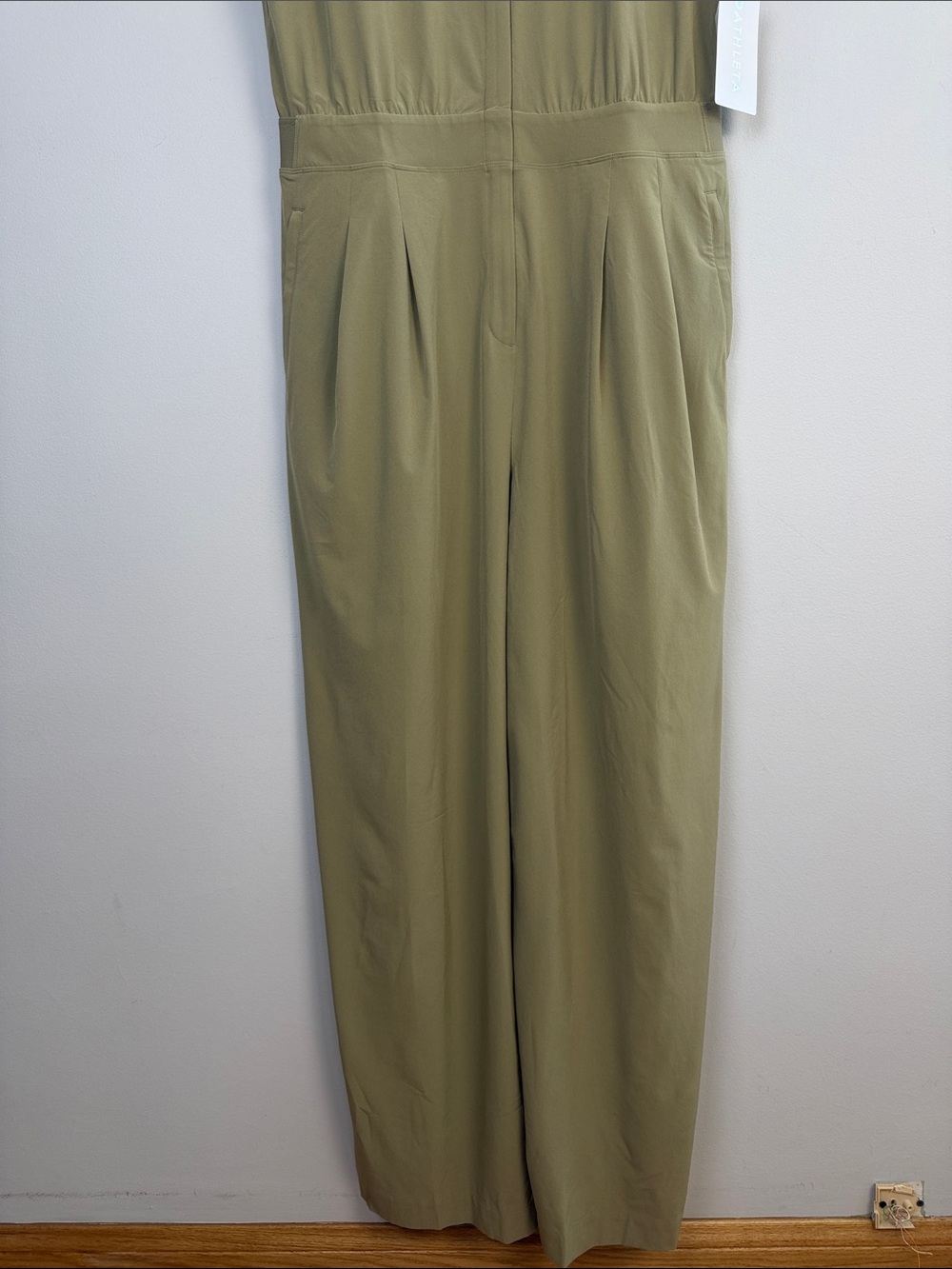 NEW Athleta Brooklyn Heights Wide Leg Jumpsuit Size 16T Olive Athleisure Utility - Picture 5 of 16